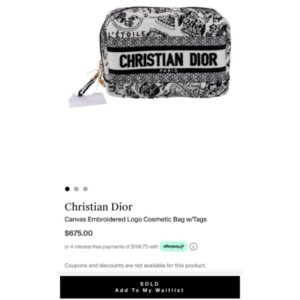 Christian Dior Embroidered Toile Pouch (Map de Paris) - Picture 15 of 15